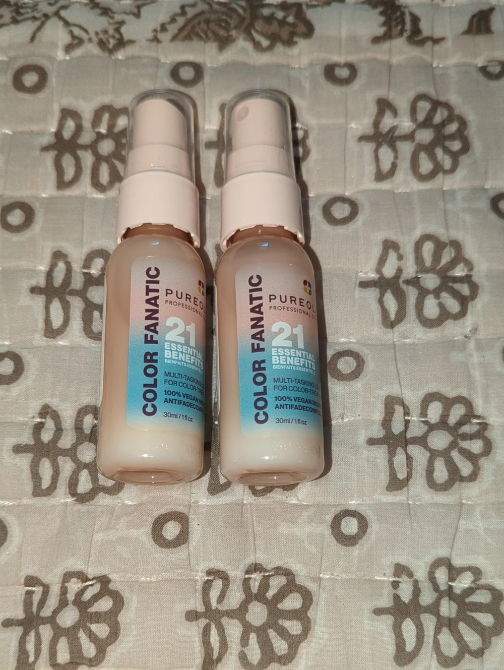 Bundle -Pureology Color Fanatic Multi-Benefit Serum - White/Pink Bottle.